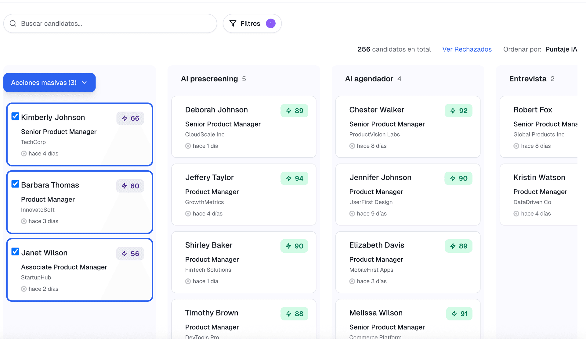 Todos los candidatos en un mismo lugar