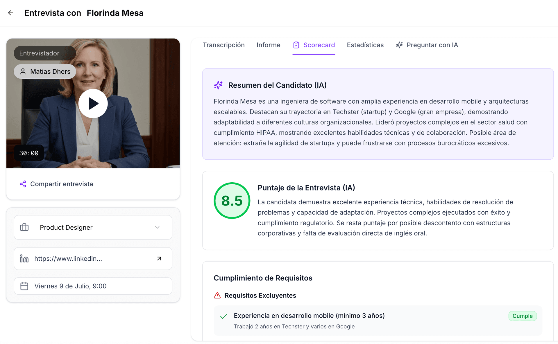 Scorecards automáticos